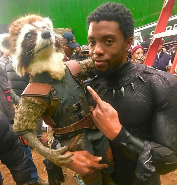 Chadwick Boseman On The Set Of 'Avengers: Endgame'